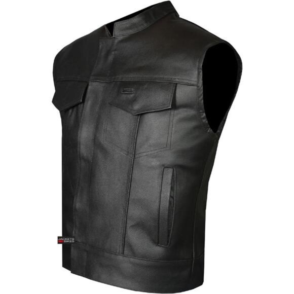 Leather Jacket Street And Steel Anarchy Vest Men's Leather Vest